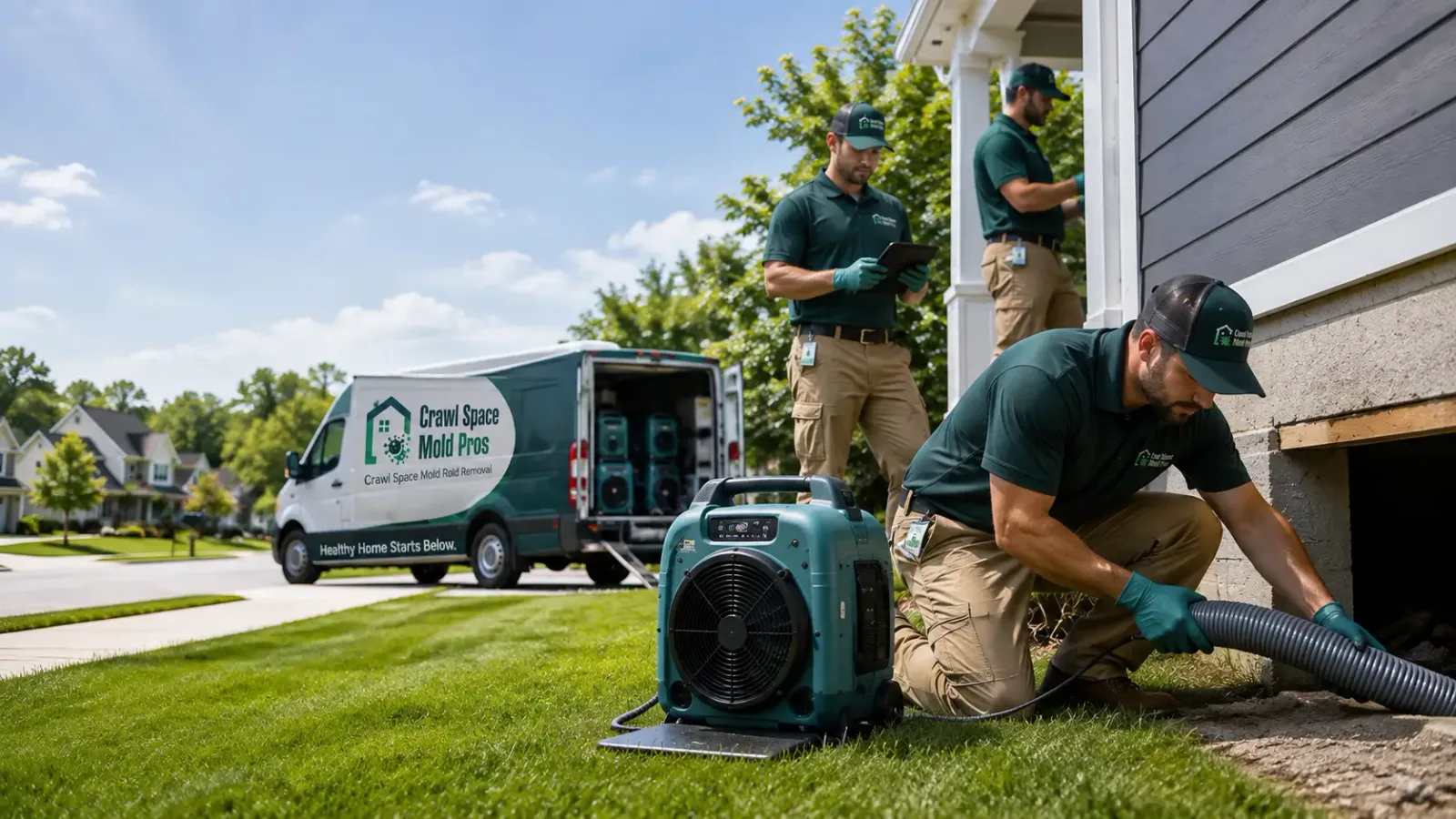 Crawl Space Mold Removal in Long Grove, IA